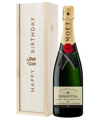 Personalised 40th Birthday Champagne Gift