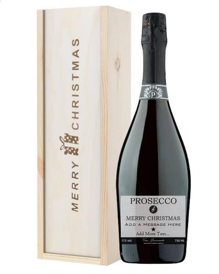 Personalised Prosecco Christmas Gift Next Day Delivery Uk