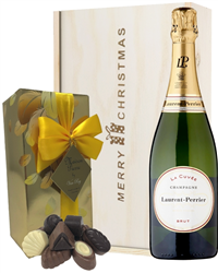 Laurent Perrier Christmas Champagne and Chocolates Gift Box