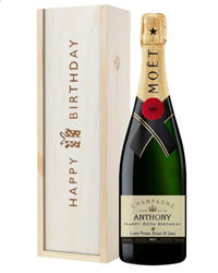 Personalised 80th Birthday Moet Champagne Gift