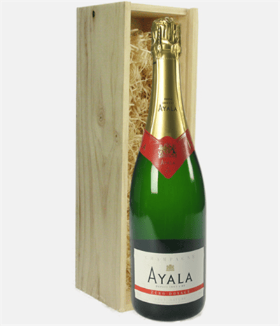 Ayala Brut Nature NV Champagne Gift in Wooden Box