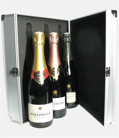 The Bollinger Collection Three Bottle Champagne Gift in Wooden Box