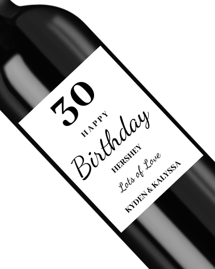 Personalised Red Wine Birthday Gift