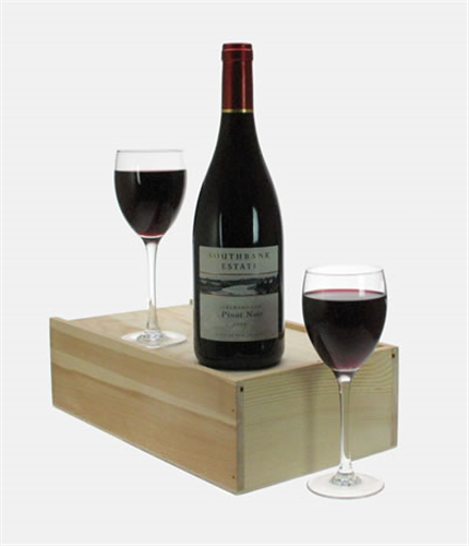 Hawkes Bay Pinot Noir Wine and Glasses