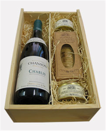 Chablis Wine & Gourmet Food Gift Box