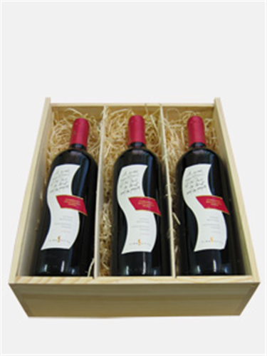 Vinedos Sutil Merlot Three Bottle Wine Gift in Wooden Box